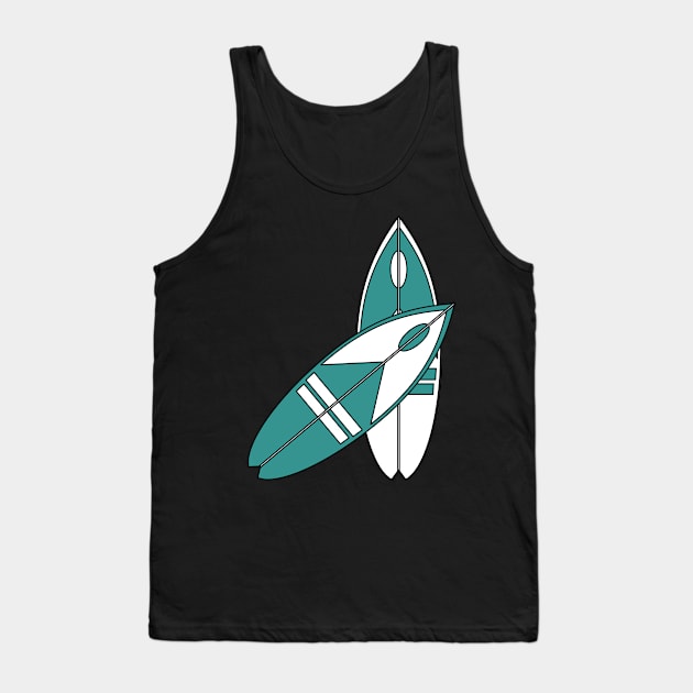 Two surfboards standing upright | Gift idea Tank Top by French Culture Shop